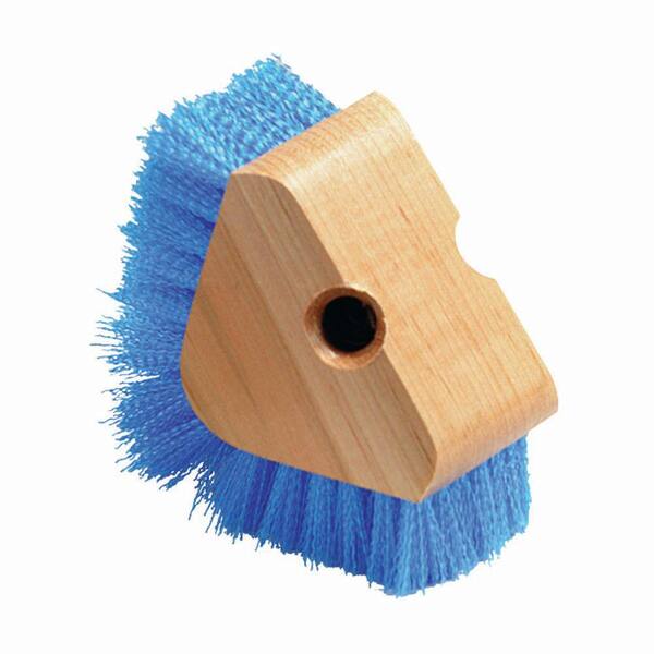 Carlisle 5 in. Triangle Floor and Baseboard Scrubber with Stiff Blue Polypropylene Bristles (12-Case)