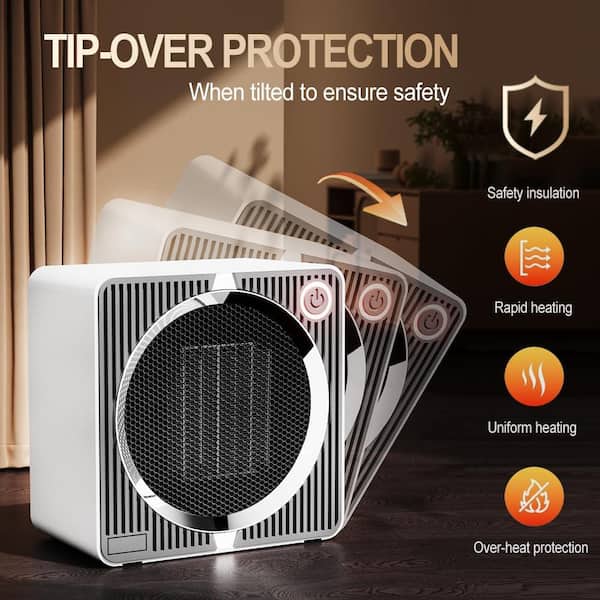 Ahfiwaso 800W 5.3 in. Convection Electric Space Ceramic Heater for