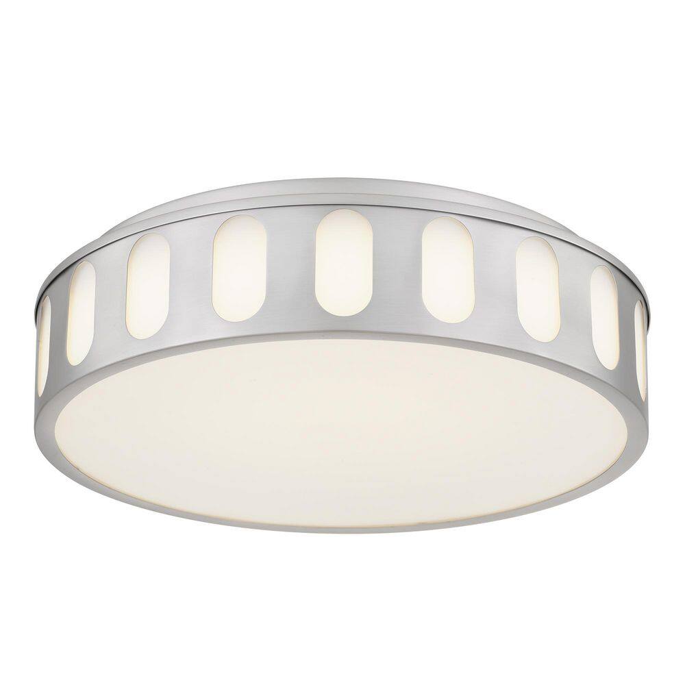 15.15 In. Round Modern Brushed Nickel Integrated LED Flush Mount, 3-Color Temperature Selectable price history on PriceWatchPro
