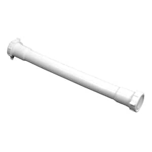 1-1/2 in. x 16 in. White Plastic Double Slip-Joint Sink Drain Tailpiece Extension Tube