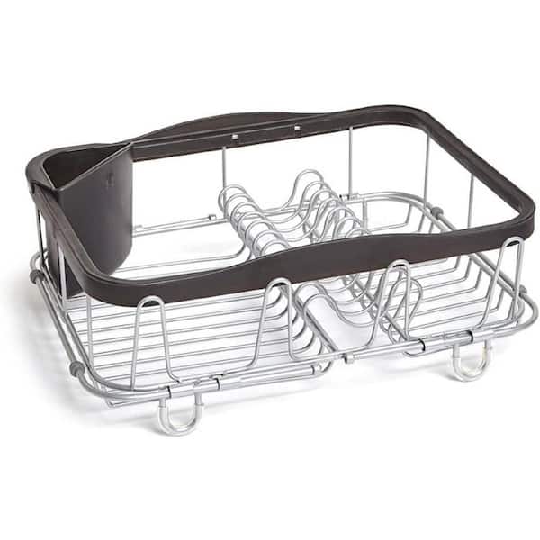 Adrinfly Metal Powder-Coated Wire Polypropylene Durable Countertop Dish Rack