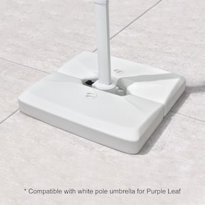 Square 3D Surface Fashionable Sand/Water Filled Patio Umbrella Base in White