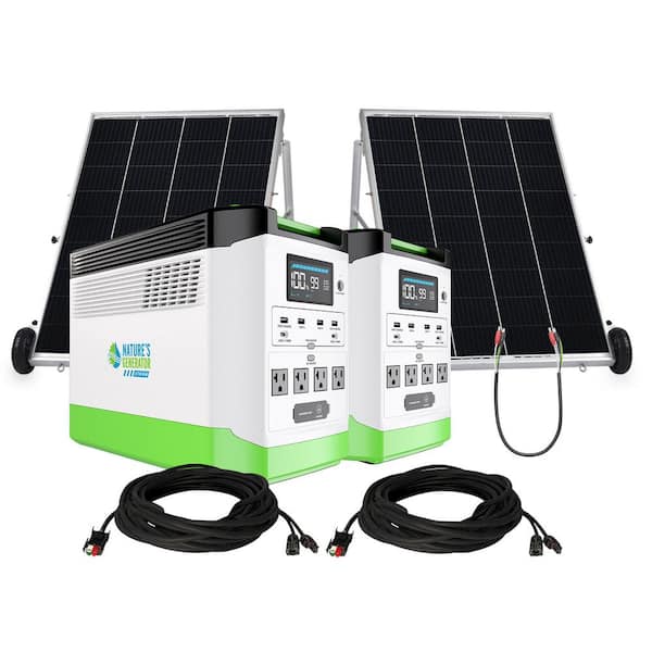 NATURE'S GENERATOR 3600W Running/7200W Peakl Push Button Start Lithium Solar Generator Platinum
