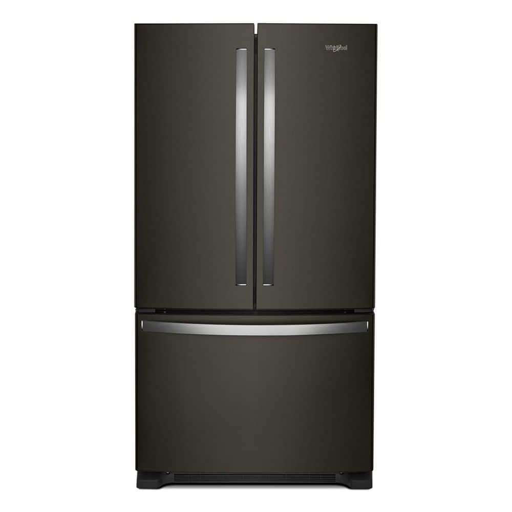 Whirlpool Counter-Depth French Door Bottom Mount Refrigerator in Print Resist Blk Stnlss on Fridge.com