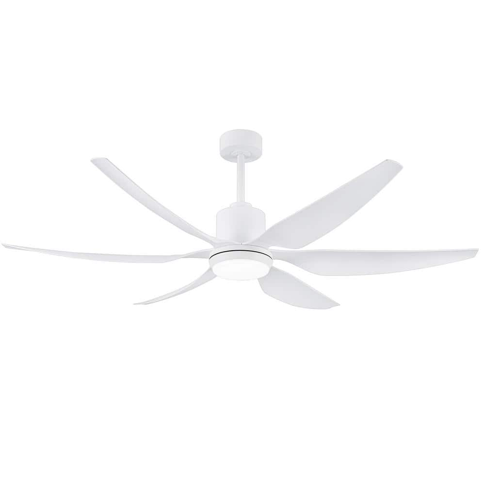 Breezary Aurora 66 in. Integrated LED Indoor White Ceiling Fans with Light  and Remote Control Included 30014-AW - The Home Depot