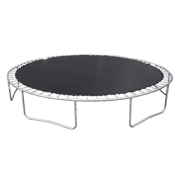 Unbranded 14 ft. Trampoline for Adults & Kids with Basketball Hoop, Outdoor Trampolines w/Ladder and Safety Enclosure Net