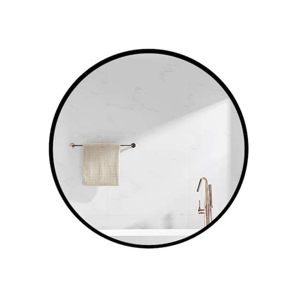 Cesicia 30 in. W x 30 in. H Round Metal Medicine Cabinet with Mirror
