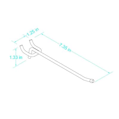 Mike Home Pegboard Hook Display Hook for Balcony Garage Store to Hanging Tools Goods 4 Pcs Black Mike Home Pegboard Hook Display Hook for Balcony Garage Store to Hanging Tools Goods 4 Pcs Black