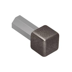 Quadec Light Anthracite Textured Color-Coated Aluminum 7/16 in. x 1 in. Metal Inside/Outside Corner