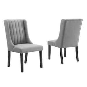 Renew Light Gray Upholstered Parsons Fabric Dining Chairs - Set of 2