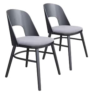 Iago Gray 100% Polyester Dining Chair Set (Set of 2)