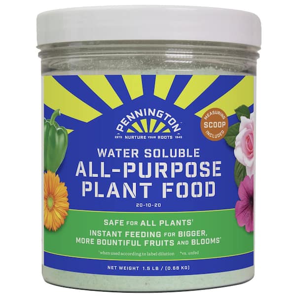 Pennington Water Soluble All Purpose Plant Food 20-10-20 Fertilizer 1.5lb