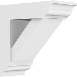 5 in. x 12 in. x 12 in. Traditional Bracket with Traditional Ends, Standard Architectural Grade PVC Bracket