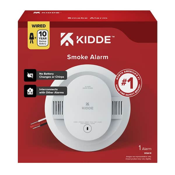 10-Year Hardwired Interconnected Smoke Detector with Photoelectric Sensor 21031556