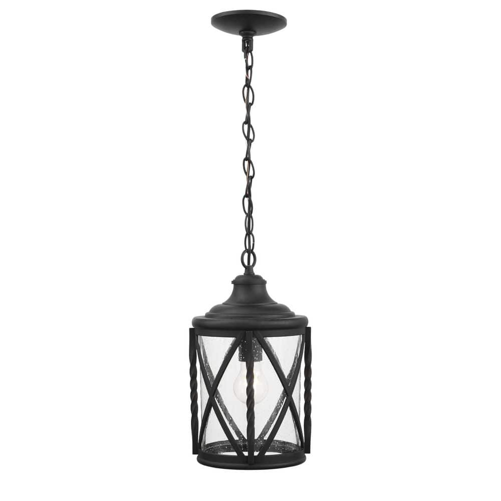 Home Decorators Collection Walcott Manor 14.12 in. 1-Light Black ...