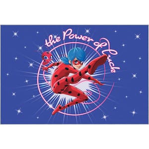 Miraculous Ladybug The Power of Luck Blue 6 ft. x 9 ft. Area Rug