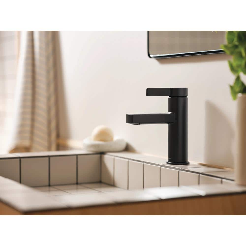 Moen Matte Black Modern Single Handle Bathroom Faucet