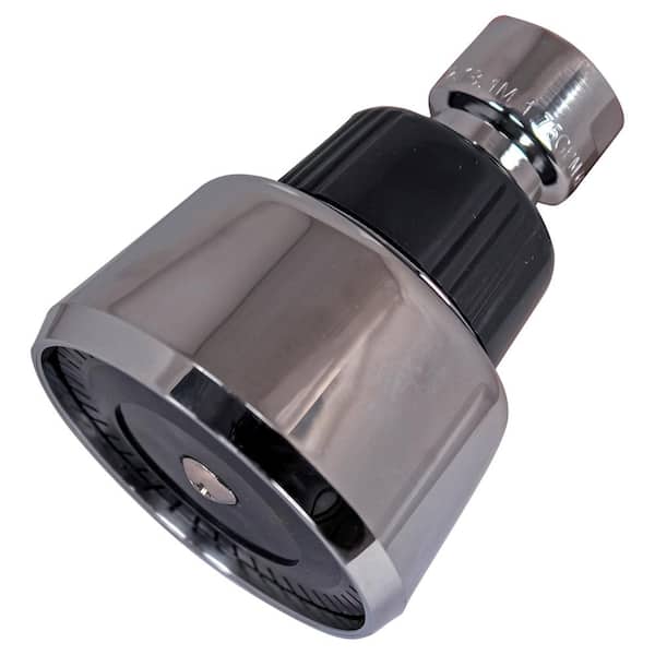 Lincoln Products 1-Spray 2.5 in. Single Wall Mount Water Saving Fixed Shower Head in Chrome