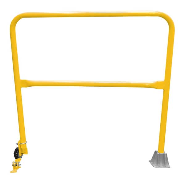 Vestil 4 ft. L Yellow Steel Dock Safety Swing Gate