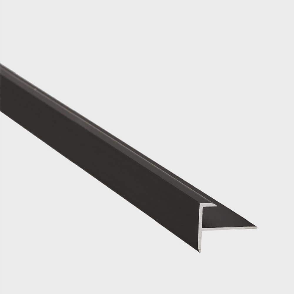 EMAC Novopeldaño Mini Matt Black 1/4 in x 8-1/2 in Aluminum Tile