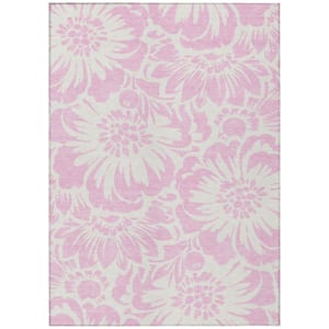 Chantille ACN551 Pink 2 ft. 6 in. x 3 ft. 10 in. Machine Washable Indoor/Outdoor Geometric Area Rug