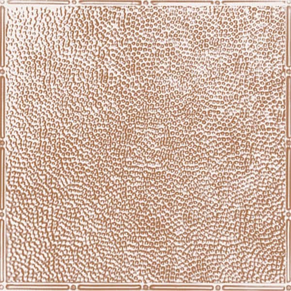 Shanko 2 ft. x 2 ft. Clip Up Tin Ceiling Tile in Satin Copper (24 sq. ft./case)