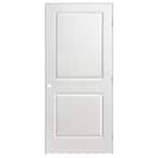 36 in. x 80 in. 2-Panel Square Top Left-Handed Hollow-Core Smooth Primed Composite Single Prehung Interior Door