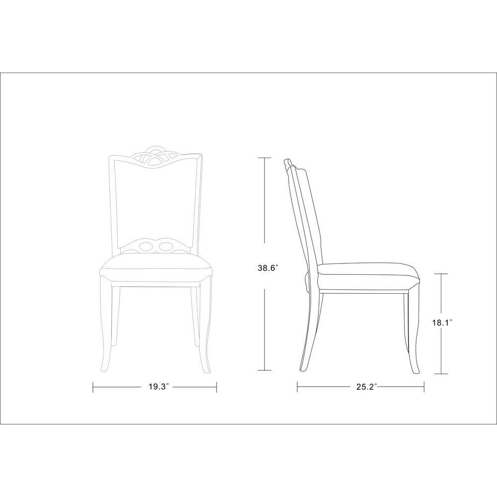 Regent Cream Faux Leather Dining Chairs with Beech Wood Frame, Set of 2