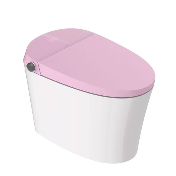 Casta Diva Elongated Electric Bidet Toilet 1.28 GPF in Pink with Auto Open Close, Auto Flush, Warm Water Bidet, Deodorizing
