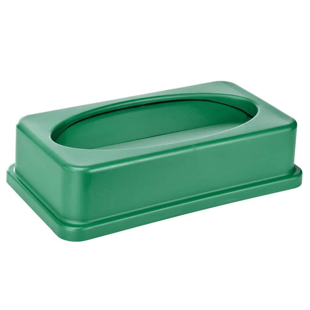 23 Gal. Green Slim Swing Trash Can Lid
