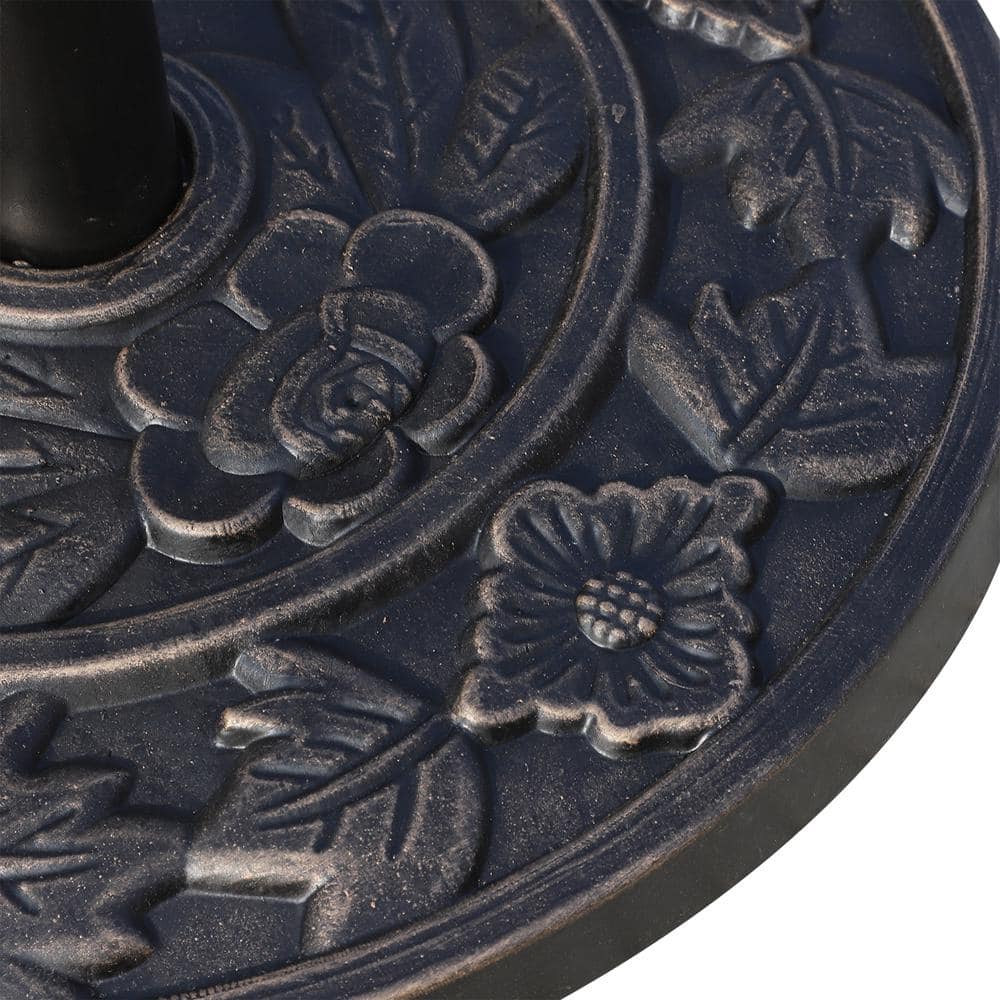 Bronze Half Round Decorative Metal Patio Umbrella Base