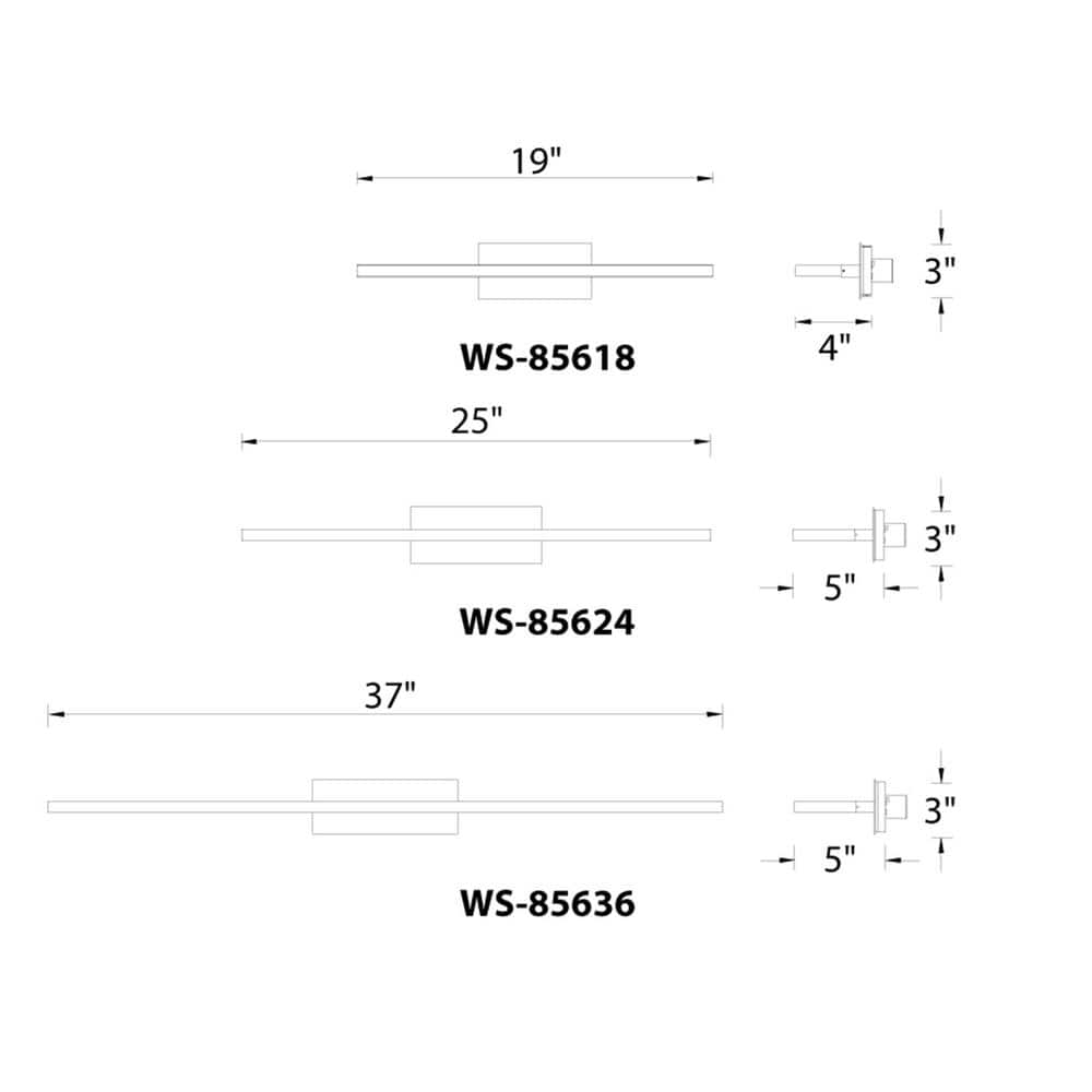 Sleek Edge-Lit 25" LED Vanity Light in White with Acrylic Diffuser