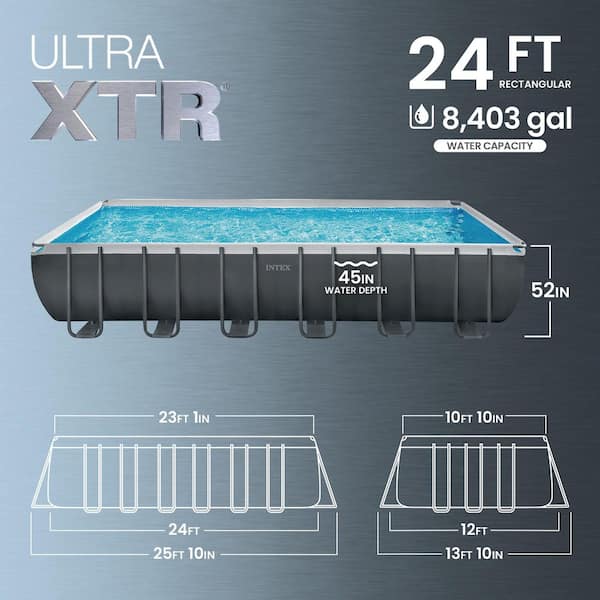 Intex Ultra XTR 24 ft. x 12 ft. Rectangular 52 in. Deep Above