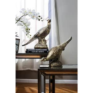 Arturo Vintage Gold Standing Pheasant Accent