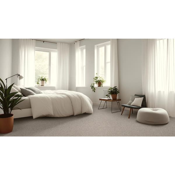 Vacation Swirl Beige 42 oz. SD High Performance Polyester Texture Carpet - Installation Required