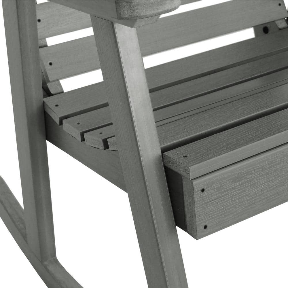 Coastal Teak Synthetic Wood Weatherly Rocking Chair