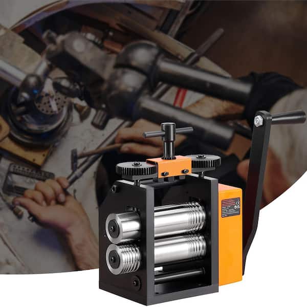 Rolling Mill, 3 in./76 mm Jewelry Rolling Mill Machine, 1: 2 Gear Ratio, 3-in-1 Multi-Function Rolling Mill