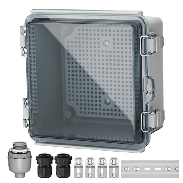 BIBIVIS 5.9" x 5.9" x 3.5" Outdoor Waterproof Electrical Box, Plastic Clear Junction Box Enclosure for Electronics Project WiFi