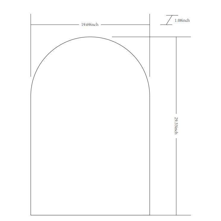 Elegant Arched Wood Frame Mirror in Brushed Silver and Gold