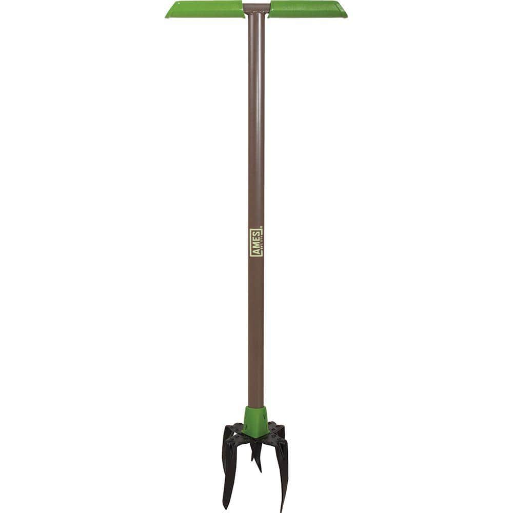 Image of Ames Stand-Up Hand Tiller for Garden at Home Depot