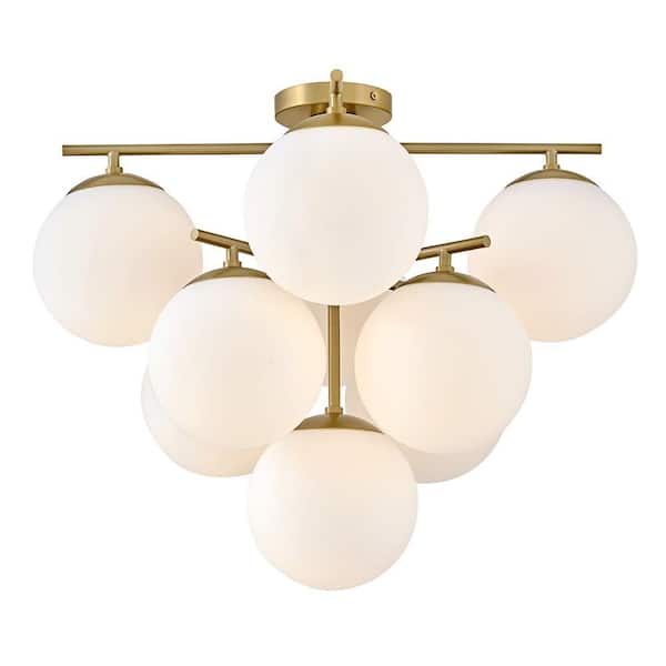Julep 24.0 In. 9 Light Lacquered Brass Flush Mount