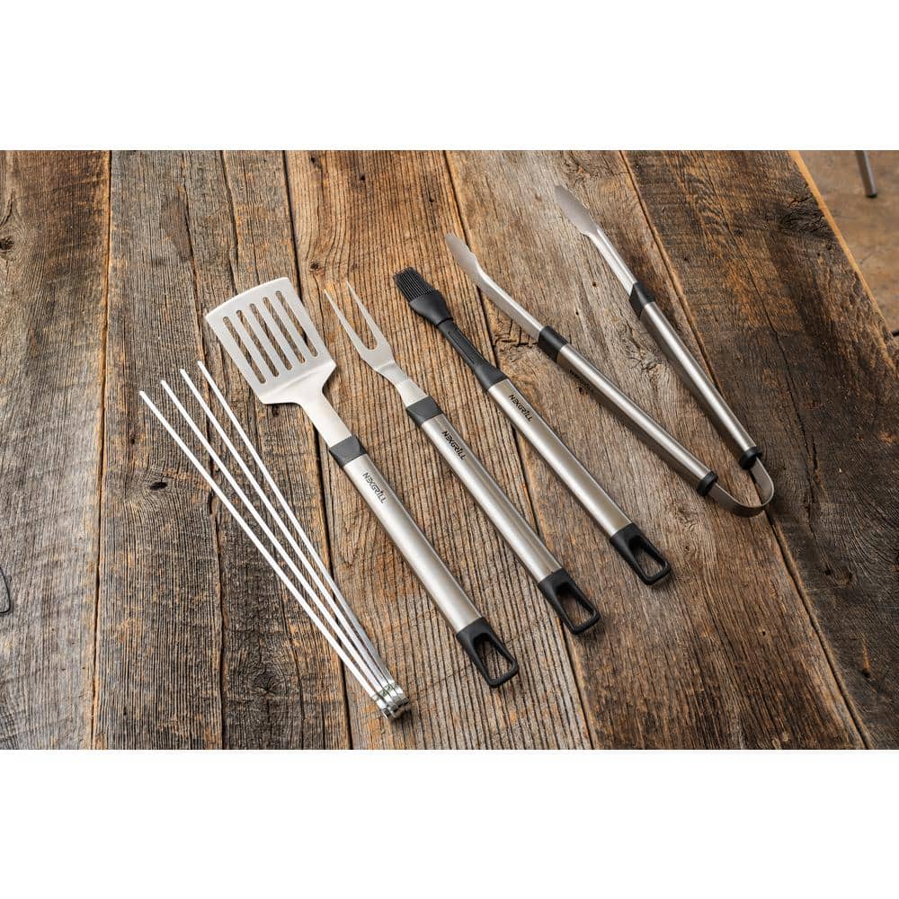 Nexgrill Grill Tool Set Stainless Steel Utensils Durable Outdoor Grilling (8-Piece)