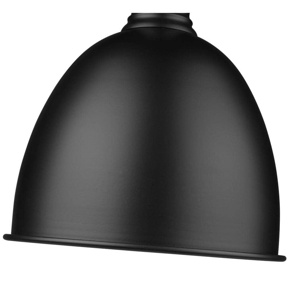 Matte Black Glass Indoor/Outdoor Pendant Light