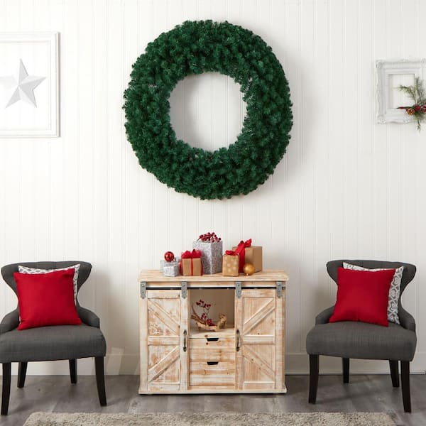 Halloween Wreath CAPHAUS 48 Inch Lighted Christmas Wreath - 200 LED ...