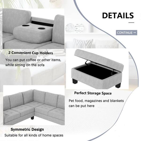 4 seater discount sofa with storage