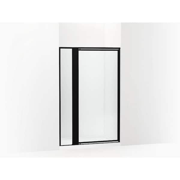 Attend 45 In. W X 69 In. H Pivot Framed Shower Door In Matte Black