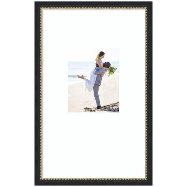 Belmont 16 x 26 Matted to 8 x 10 Black Wood Picture Frame