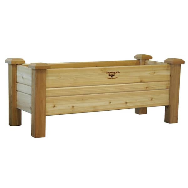 Gronomics 48 in. x 18 in. Unfinished Cedar Planter Box