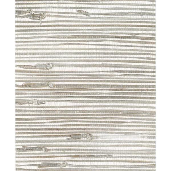 72 sq. ft. Silversmoke Java Grass Grasscloth Unpasted Wallpaper Roll