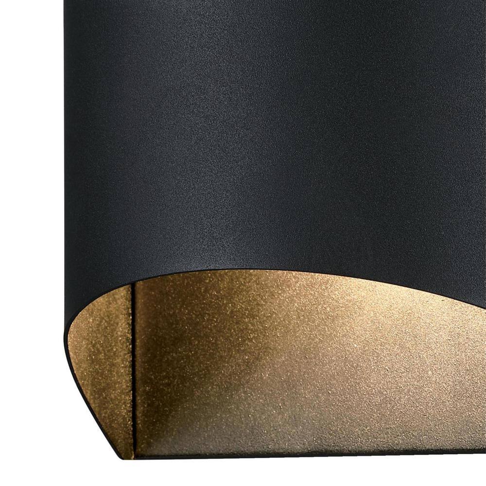 Nardella Textured Black Steel LED Outdoor Wall Sconce